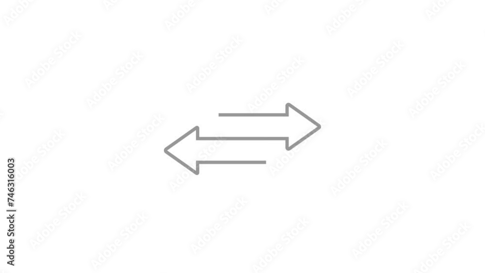 Aufkleber animated zoom out white line ui icon. minimize digital window. seamless loop 4k video with alpha cha