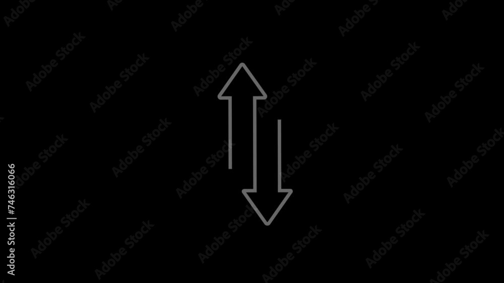 Aufkleber animated zoom out white line ui icon. minimize digital window. seamless loop 4k video with alpha cha