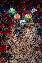 Beautiful Traditional Arabian Turkish ceiling lamps and light bulb decorations for interior home and living interior architecture.