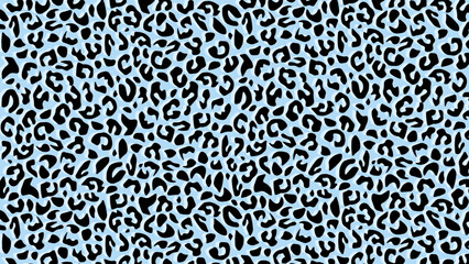 Leopard skin fur texture blue background	