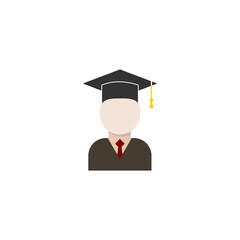 Graduate student icon isolated on transparent background