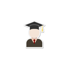 Graduate student icon isolated on transparent background
