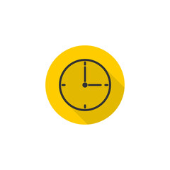 Clock icon isolated on transparent background