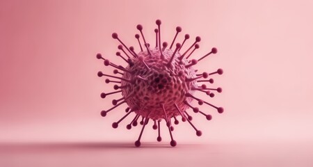  Viral menace - A close-up of a virus particle