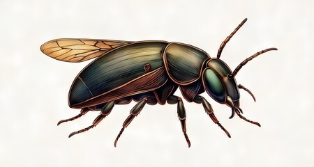 Naklejka premium Vividly detailed bee illustration, perfect for nature-themed projects