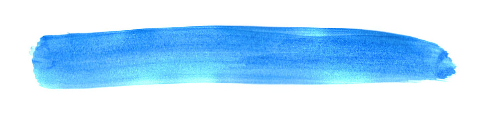 Handgemalter Pinselstreifen in blau zum Anstreichen, Markieren oder als Hintergrund