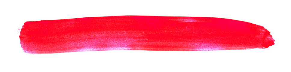 Handgemalter Pinselstreifen in rot zum Anstreichen, Markieren oder als Hintergrund