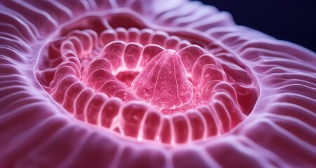  Ethereal beauty of a pink coral under the sea