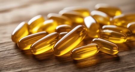  Vitamin Boost - A collection of golden fish oil capsules