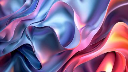 3D abstract design background with wavy shapes.