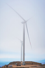 Vertical of wind turbines in Livno, Bosnia and Herzegovina