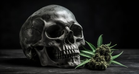  The skull and the weed - A symbol of mortality and the pursuit of life