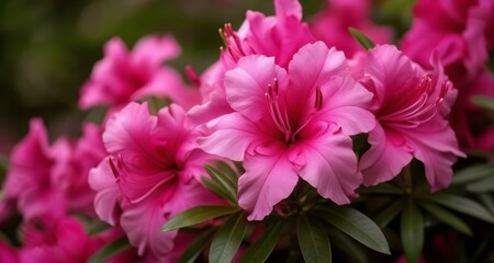  Blooming beauty - A close-up of vibrant pink flowers
