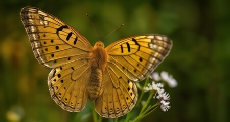 Obraz premium Butterfly in bloom, a symbol of transformation and beauty