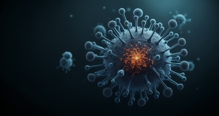  Viral Illustration - A 3D Rendition of a Virus
