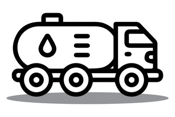Tanker. Great for transportation, delivery, freight etc. Vector. Editable