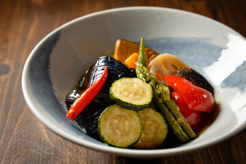 野菜の揚げびたし