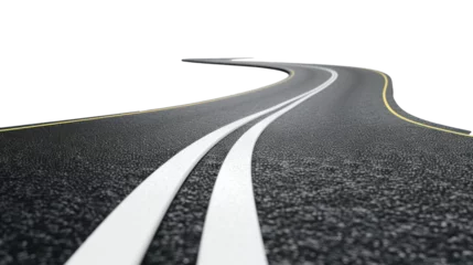 Rolgordijnen 3d winding road curve on transparency background PNG  © Sim