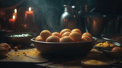 laddoos in bowl