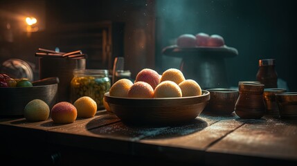 still life with eggs