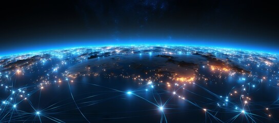 internet world in background stock imagery, in the style of dynamic energy flow, layered mesh, dark...