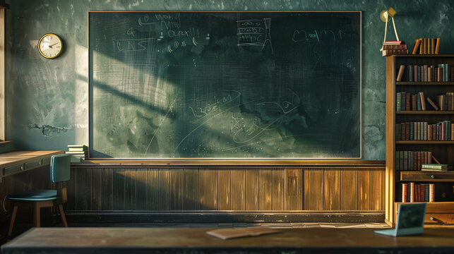 Classic empty blackboard.