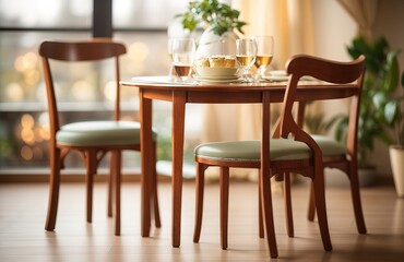 an elegant and practical chair table set