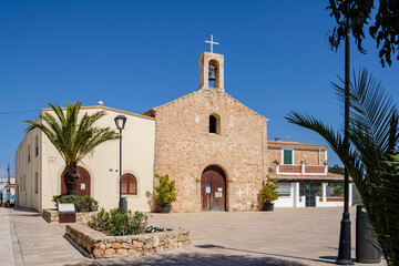 Church of Sant Ferran de ses Roques, Formentera, Pitiusas Islands, Balearic Community, Spain
