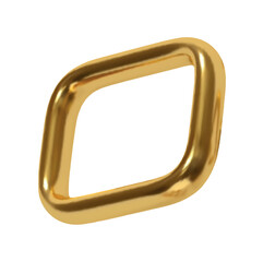 Obraz premium Gold Speech bubbles. Minimal chat golden dialog bubble line Icon. Realistic 3d design isolated on white background. Vector illustration