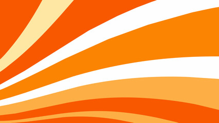 Colorful Orange and White Stripes Wavy Bright Background - Abstract Design