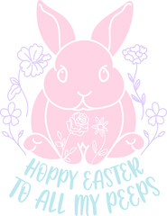 Blooming Bunny: Springtime Easter Rabbit with Florals
