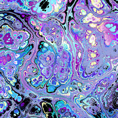 Abstract colorful wavy groovy psychedelic background. Abstract marbleized effect background.