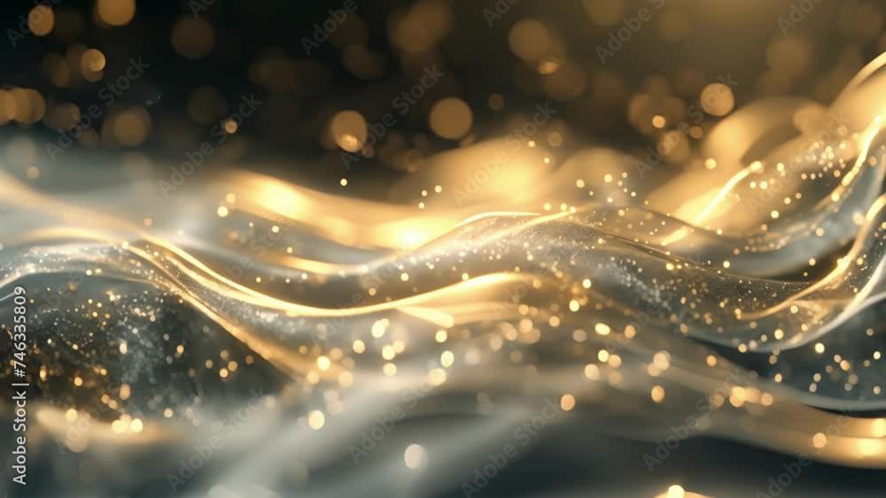 Poster silver and gold streams intertwine in a seamless river of metallic flow giving off a luxurious and r