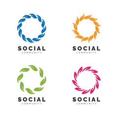 Hand, community, creative hub, social connection logo design