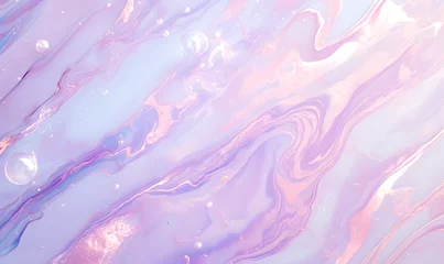 Gordijnen Pink and purple marble texture, Generative AI © simba kim