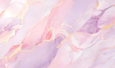 Foto op Canvas Pink and purple marble texture, Generative AI © simba kim