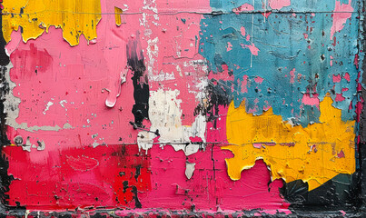 Playground for creativity: Energetic abstract art splashes across a wall