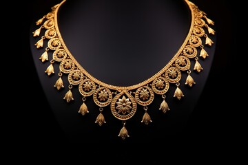 Beautiful Gold Necklace Set wallpaper