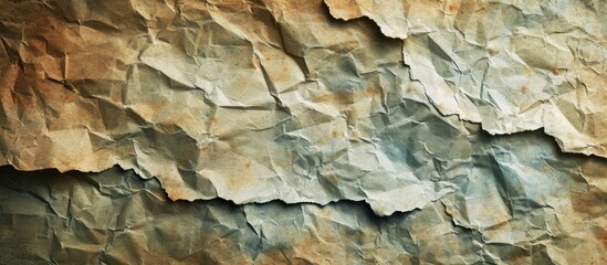 A torn-in-half piece of paper lying on a surface with visible jagged edges.