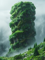 Tall Tree Standing in Forest