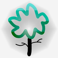 Isolated of a tree symbol.