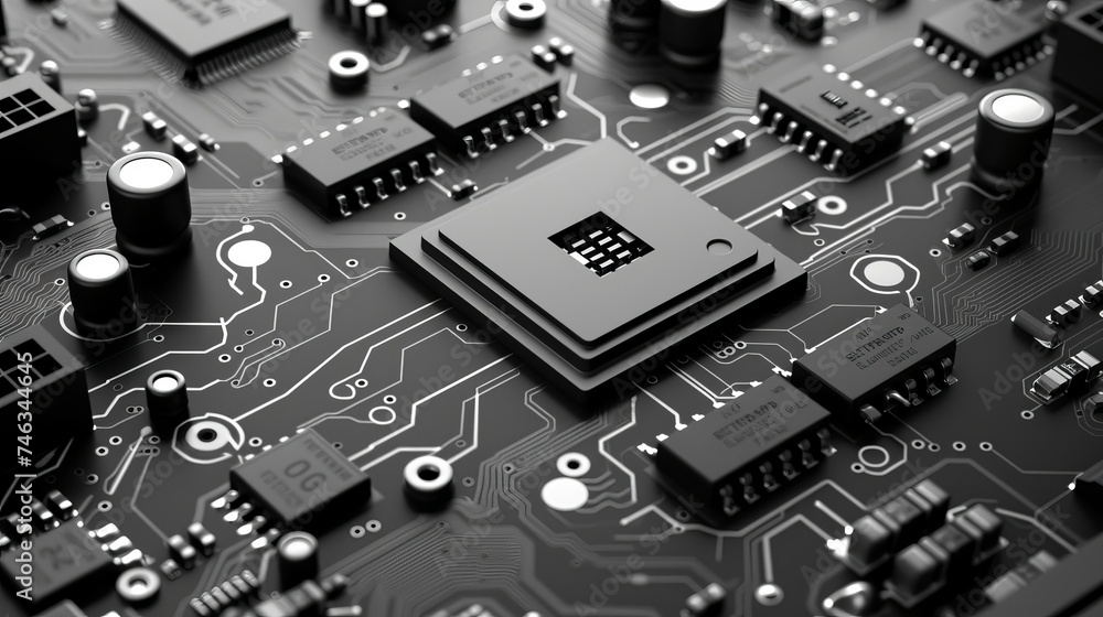 Poster reveal the complexity and elegance of circuit boards, where every connection signifies a step toward