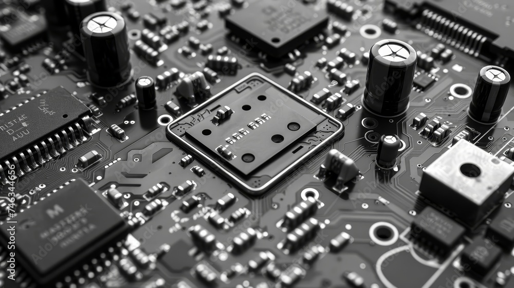Poster reveal the complexity and elegance of circuit boards, where every connection signifies a step toward