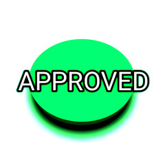 Approved sign or approved notification.