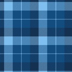 seamless blue check plaid tartan pattern vector 