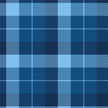 seamless blue check plaid tartan pattern vector 