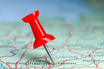 Hamm, Germany pin on map