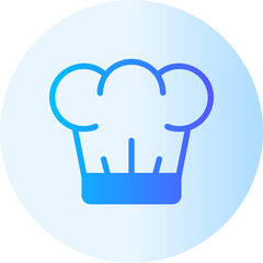 chef hat gradient icon