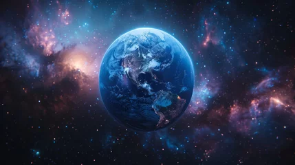 Foto op Plexiglas the Earth is protected from ultraviolet light, on a galaxy,generative ai © LomaPari2021