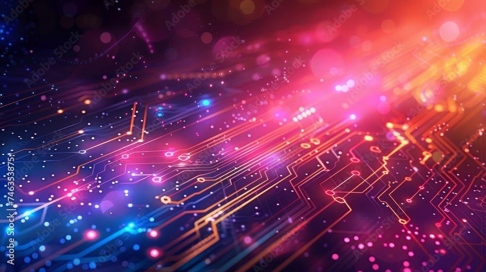 Poster capture the essence of high-tech backgrounds, where circuitry and data streams converge in harmony